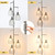 Dimmable Floor Lamp, 3 x 800LM LED Edison Bulbs Included, Industrial Floor Lamp Standing Tree Lamp with Elegant Teardrop Cage Heads Tall Lamps for Living Room Bedroom-Brushed Nickel