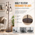 Dimmable Floor Lamp,3x800LM LED Bulbs Included, Farmhouse Industrial Floor Lamp Standing Tree Lamp with Teardrop Cage Head Tall Lamp for Living Room Bedroom Office Dining Room - Matte Brown