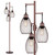 Dimmable Floor Lamp, 3 x 800LM LED Edison Bulbs Included, Farmhouse Industrial Floor Lamp Standing Lamp with Elegant Teardrop Cage Head Tall Lamp for Living Room Bedroom Office Dining Room - Brown