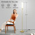 Floor Lamp with Remote Control,Bright Floor Lamps for Living Room/Bedroom/Office, Stepless Adjustable 3000K-6000K Colors and 10-100% Brightness,Standing Light with Foot Switch (Gold)