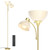 Led Floor Lamp, Super Bright 11W+7W 2100LM Torchiere Floor Lamps for Living Room, Stepless Adjustable 4 Color Temperatures 3000K-6000K with Remote Control for Bedroom(Golden)