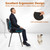 Set of 5 Pack Stackable Waiting Room Chairs Fabric Black Reception Chair Metal with Thickened Seat Back Cushion for Waiting Conference Room Guest Stool (5 Pack)