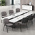 Set of 10 Stackable Waiting Room Chairs, Armless No Wheels Reception Chair with Upholstered Seat, Guest Chairs for Conference, Breakroom, Lobby, Events, Church, School, Hall, Hotel (Grey)