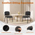 Set of 10 Pack Stackable Waiting Room Chair Fabric Black Reception Chairs Metal with Thickened Seat Back Cushion for Waiting Conference Room Guest Chairs (10 Pack)