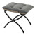 15" Folding Ottoman, Foldable Footrest Stool, Portable Small Foot Stool for Couch, Collapsible Foot Rest Ottoman for Sofa, Accent Padded Ottomans for Living Room, Bedroom, Dark Grey