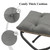 15" Folding Ottoman, Foldable Footrest Stool, Portable Small Foot Stool for Couch, Collapsible Foot Rest Ottoman for Sofa, Accent Padded Ottomans for Living Room, Bedroom, Dark Grey