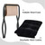 15" Folding Ottoman, Set of 2, Foldable Footrest Stool, Small Foot Stool for Couch, Collapsible Foot Rest Ottoman for Sofa, Accent Padded Ottomans for Living Room, Bedroom, Black