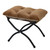 15" Folding Ottoman, Foldable Footrest Stool, Portable Small Foot Stool for Couch, Collapsible Foot Rest Ottoman for Sofa, Accent Padded Ottomans for Living Room, Bedroom, Brown