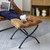 15" Folding Ottoman, Foldable Footrest Stool, Portable Small Foot Stool for Couch, Collapsible Foot Rest Ottoman for Sofa, Accent Padded Ottomans for Living Room, Bedroom, Brown
