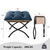 15" Folding Ottoman, Foldable Footrest Stool, Portable Small Foot Stool for Couch, Collapsible Foot Rest Ottoman for Sofa, Accent Padded Ottomans for Living Room, Bedroom, Navy Blue