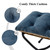 15" Folding Ottoman, Foldable Footrest Stool, Portable Small Foot Stool for Couch, Collapsible Foot Rest Ottoman for Sofa, Accent Padded Ottomans for Living Room, Bedroom, Navy Blue