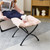 15" Folding Ottoman, Foldable Footrest Stool, Portable Small Foot Stool for Couch, Collapsible Foot Rest Ottoman for Sofa, Accent Padded Ottomans for Living Room, Bedroom, Pink