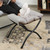15" Folding Ottoman, Foldable Footrest Stool, Portable Small Foot Stool for Couch, Collapsible Foot Rest Ottoman for Sofa, Accent Padded Ottomans for Home, Living Room, Light Grey