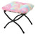 15" Folding Ottoman, Foldable Footrest Stool, Portable Small Foot Stool for Couch, Collapsible Foot Rest Ottoman for Sofa, Accent Padded Ottomans for Living Room, Bedroom, Rainbow