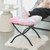 15" Folding Ottoman, Foldable Footrest Stool, Portable Small Foot Stool for Couch, Collapsible Foot Rest Ottoman for Sofa, Accent Padded Ottomans for Living Room, Bedroom, Rainbow