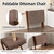 Foldable Foot Stool Ottoman, Modern Foot Rest with X Legs & Thick Foam Cushion, Folding Foot Stools Small Padded for Bedroom Living Room, Footstool for Chair Couch (Brown - Brown)
