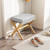 Foldable Foot Stool Ottoman, Modern Foot Rest with X Legs & Thick Foam Cushion, Folding Foot Stools Small Padded for Bedroom Living Room, Footstool for Chair Couch (Natural - Grey)
