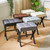 X-Leg Foot Rest, PU Footrest, Ottoman Seat Vanity Stool, Multi-Use as Small Side Table, for Bedroom, Living Room, Black LG-71B