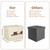 Storage Ottoman Foot Rest Stool, Folding Leather Footstool Bench with Thicker Foam Padded Seat. Short Foot Stool Ottoman with Storage for Living Room Bedroom 350 lbs, 17x13x13in, Beige