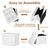 Ottoman with Storage. Leather Foldable Ottomans with Thick Foam Padded Seat. Foot Rest Stool Storage for Living Room and Bedroom. Side Pockets and Handles Designed. 17x13x13in, White