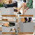 Folding Storage Ottoman. Foot Rest Stool with Thicker Foam Padded Seat. 330 lbs Leather Ottoman with Storage Bench for Living Room, Bedroom, Home Office Table, 17x13x13in, Grey