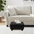 Small Foot Stool Ottoman Footstool with Legs Under Desk Footrest for Living Room Bedroom and Office, Black