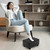 Small Foot Stool Ottoman Footstool with Legs Under Desk Footrest for Living Room Bedroom and Office, Black