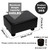 Small Foot Stool Ottoman Footstool with Legs Under Desk Footrest for Living Room Bedroom and Office, Black