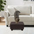 Small Foot Stool Ottoman Footstool with Legs Under Desk Footrest for Living Room Bedroom and Office, Dark Brown