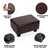 Small Foot Stool Ottoman Footstool with Legs Under Desk Footrest for Living Room Bedroom and Office, Dark Brown