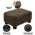 Small Foot Stool Ottoman Footstool with Legs Under Desk Footrest for Living Room Bedroom and Office, Soft Brown