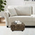 Small Foot Stool Ottoman Footstool with Legs Under Desk Footrest for Living Room Bedroom and Office, Faux Fur Brown