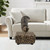 Small Foot Stool Ottoman Footstool with Legs Under Desk Footrest for Living Room Bedroom and Office, Faux Fur Brown