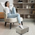 Small Foot Stool Ottoman Footstool with Legs Under Desk Footrest for Living Room Bedroom and Office,Linen-Beige