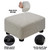 Small Foot Stool Ottoman Footstool with Legs Under Desk Footrest for Living Room Bedroom and Office,Linen-Beige