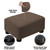 Small Foot Stool Ottoman Footstool with Legs Under Desk Footrest for Living Room Bedroom and Office,Linen-Brown