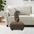 Small Foot Stool Ottoman Footstool with Legs Under Desk Footrest for Living Room Bedroom and Office,Linen-Brown