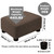 Small Foot Stool Ottoman Footstool with Legs Under Desk Footrest for Living Room Bedroom and Office,Linen-Brown