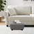 Small Foot Stool Ottoman Footstool with Legs Under Desk Footrest for Living Room Bedroom and Office,Linen-Grey