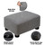 Small Foot Stool Ottoman Footstool with Legs Under Desk Footrest for Living Room Bedroom and Office,Linen-Grey