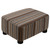 Small Foot Stool Ottoman Footstool with Legs Under Desk Footrest for Living Room Bedroom and Office,Linen-Stripe Brown