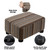 Small Foot Stool Ottoman Footstool with Legs Under Desk Footrest for Living Room Bedroom and Office,Linen-Stripe Brown