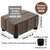Small Foot Stool Ottoman Footstool with Legs Under Desk Footrest for Living Room Bedroom and Office,Linen-Stripe Brown