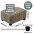 Small Foot Stool Ottoman Footstool with Legs Under Desk Footrest for Living Room Bedroom and Office,Linen-Stripe Green