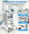 Medical Cart 3 Tiers, Lab Utility Cart with 2 Drawers & 1 Top Tray, ABS Mobile Medical Trolley Cart, Hospital Mobile Ultrasound Cart with 4 Silent Wheels for Dental Clinic, Beauty Salon, 220 LBS