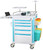 5-Tier Medical Storage Crash Cart with 4 Silent Wheels & 2 Trash Cans, Mobile Medical Utility Cart with Adjustable IV Pole and Disposal Holder for Clinic, Hospital, Salon, Lab