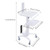 Rolling Medical Cart with Monitor Mount, Height Adjustable Mobile Medical Laptop Cart for Dental Clinics, Hospitals & Beauty Salons (with Holder)
