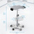 Medical Mobile Trolley Cart with Wheels - Height Adjustable Stainless Steel Dental Cart Rolling Desktop with 16.5"× 16.5" Large Tabletop for Dental Offices, Hospitals, Labs