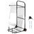 Folding Chair Dolly , 100 LBS Capacity, Heavy-Duty Chair Cart for Hanging 10 Chairs, Multi-Function Metal Chair Storage Dolly with Rubber Wheels, Push-Style Chair Holder, Matte Black
