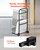 Folding Chair Dolly , 100 LBS Capacity, Heavy-Duty Chair Cart for Hanging 10 Chairs, Multi-Function Metal Chair Storage Dolly with Rubber Wheels, Push-Style Chair Holder, Matte Black